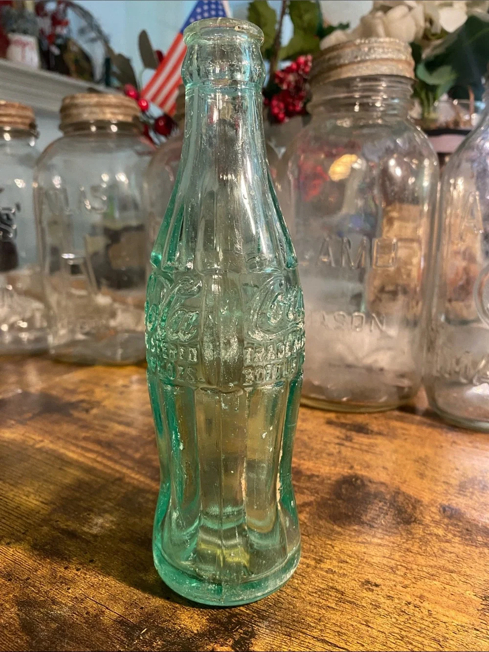 1951 Wilson NC Coca Cola Embossed Aqua-Green Glass Bottle